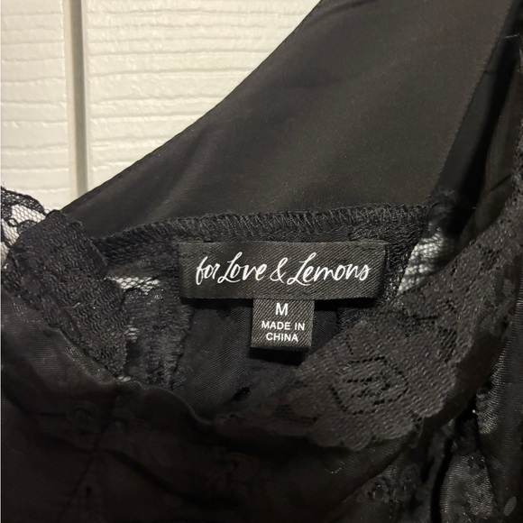🍋 FOR LOVE & LEMONS Natalie Mini Dress in Black. MEDIUM. Good condition! - Picture 13 of 16